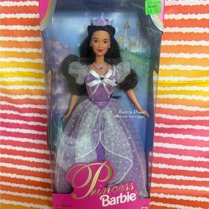 Barbie Princess Doll in Purple and Silver Gown